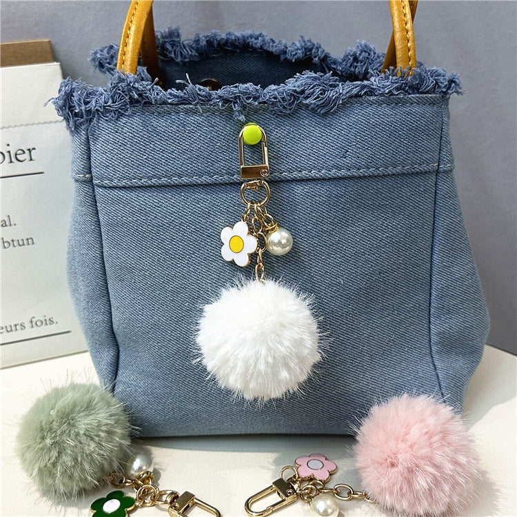 Wholesale Small fresh colorful candy ball keychain